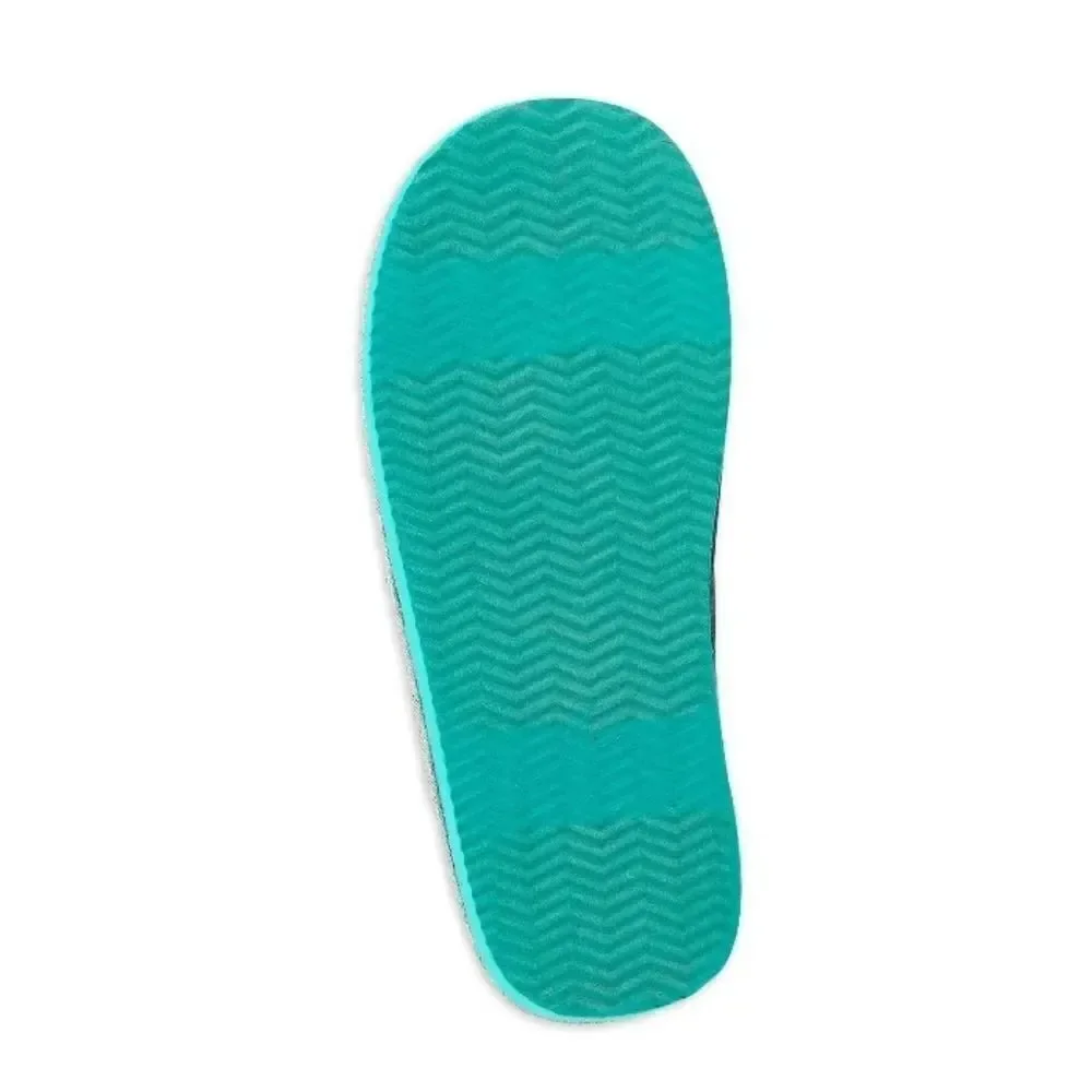 Justice Girls Graphic Slip On Sparkling Scuff Slippers Shoes Size 4/5